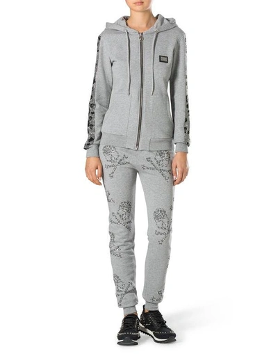 Shop Philipp Plein Hoodie Sweatjacket "blue Hill"