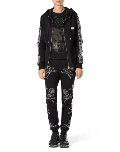 Shop Philipp Plein Hoodie Sweatjacket "blue Hill"