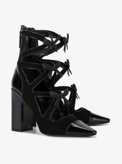 Shop Fabrizio Viti 'take A Bow 100' Stiefel Mit Blockabsatz In Black