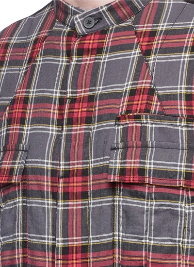 Haider Ackermann Tartan Plaid Padded Herringbone Shirt Jacket | ModeSens