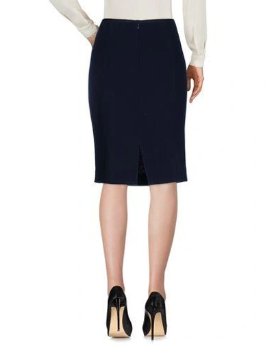 Shop Nina Ricci Knee Length Skirt In Dark Blue