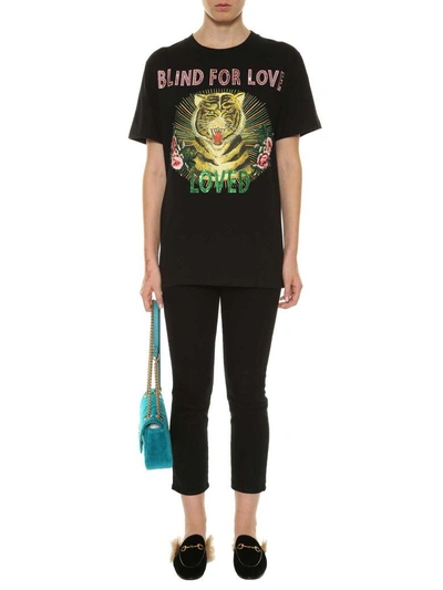 Shop Gucci Blind For Love T-shirt In Nero