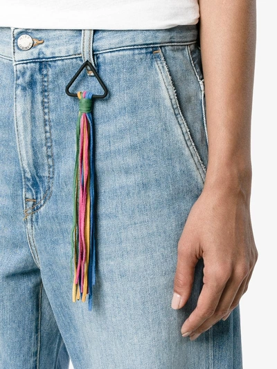 Shop Mira Mikati Turn-up Wide-leg Denim Jeans In Blue