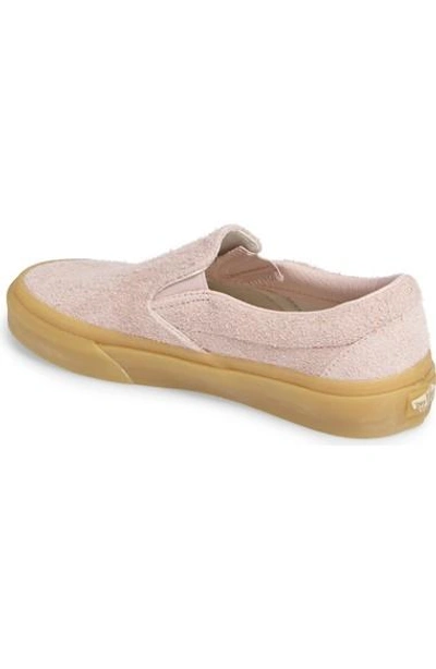 Shop Vans Classic Slip-on Sneaker In Fuzzy Suede Sepia Rose