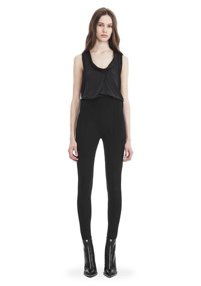 Shop Alexander Wang Tailored Legging With Bartack Detail In Black