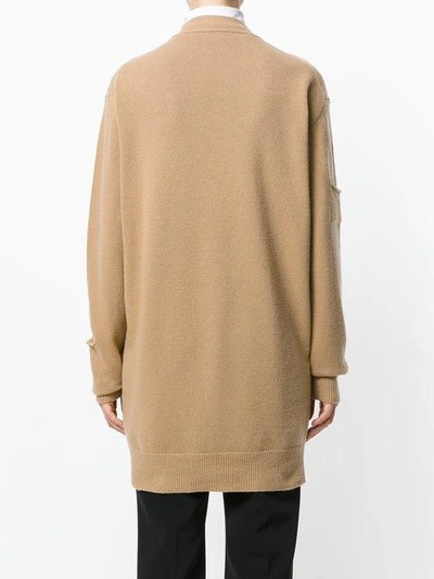 Shop Jw Anderson Multi Pocket Cardigan - Neutrals