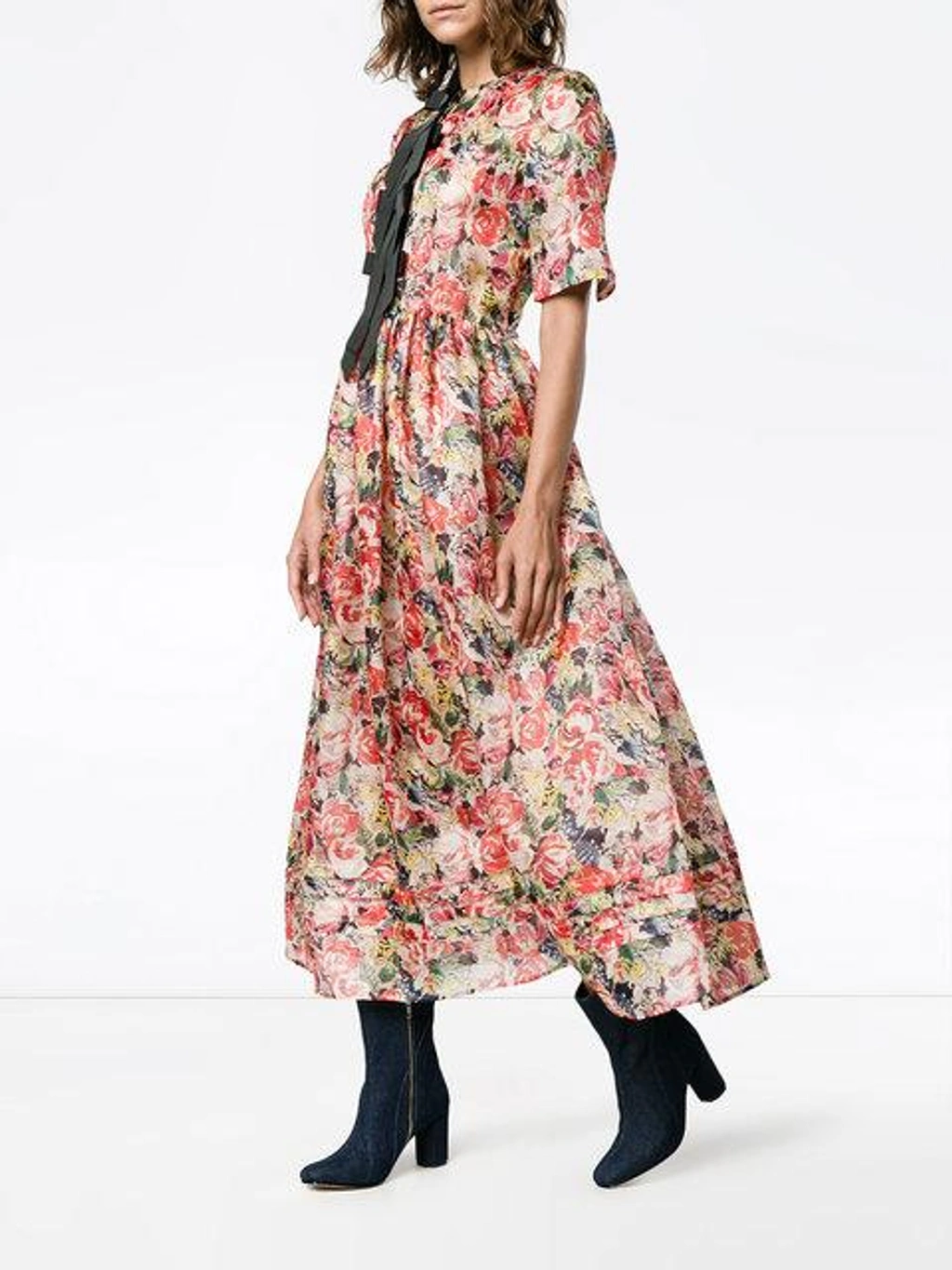 Ganni seneca silk dress hot sale