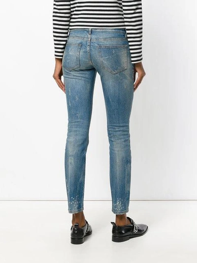 Shop Faith Connexion Distressed Low Cut Jeans - Blue