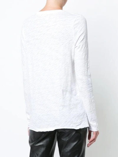 Shop Atm Anthony Thomas Melillo Long Sleeved Top In White