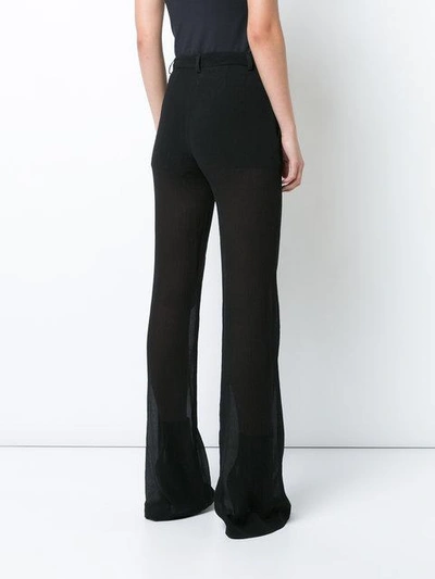 Shop Vionnet Semi-sheer Trousers In Black