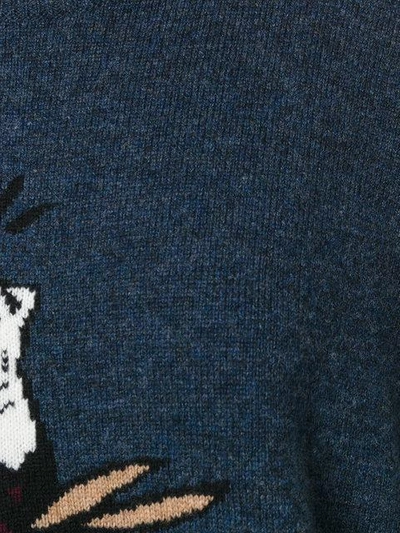 Shop Markus Lupfer Bear Motif Sweater - Blue