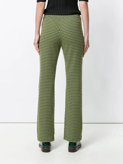 Shop Marni Geometric Print Trousers In Multicolour