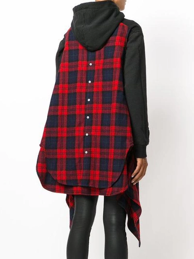 Shop Dsquared2 Flannel-panelled Sweatshirt