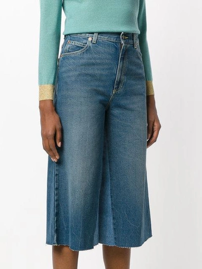 Shop Gucci - Butterfly Patch Cropped Jeans