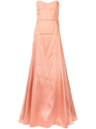 Shop Rochas Panelled Flared Dress In Pink
