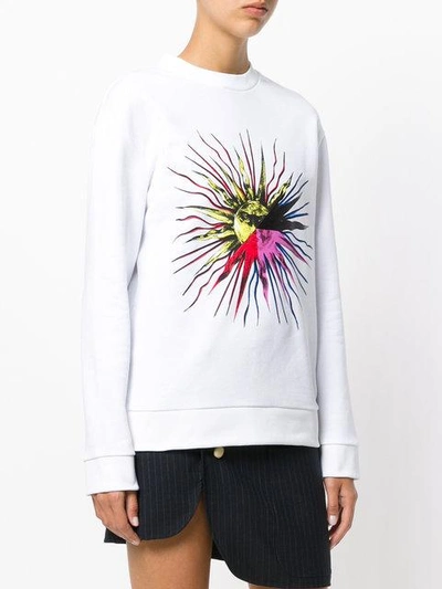 Shop Fausto Puglisi Front Printed Sweatshirt In White