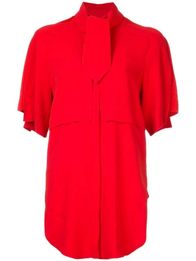 Shop Antonio Berardi Tie Neck Shirt In Red