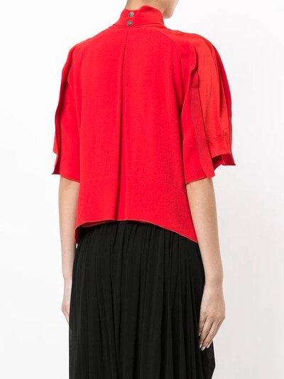 Shop Antonio Berardi Tie Neck Shirt In Red