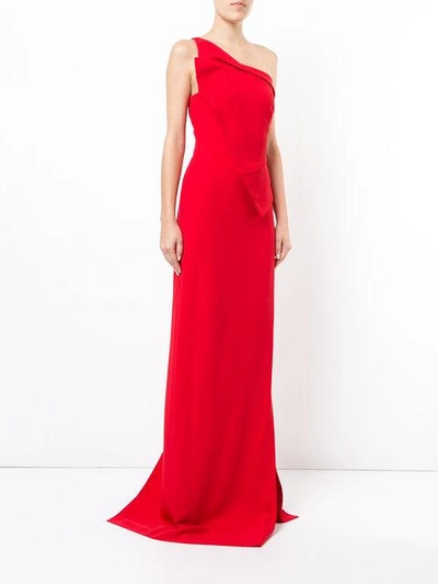 Shop Antonio Berardi Off Shoulder Corset Dress In Red