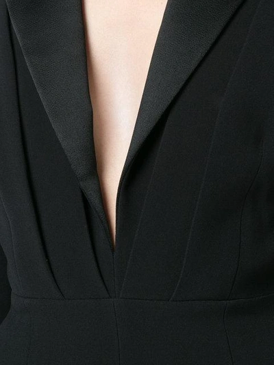 Shop Balmain Tuxedo Mini Dress In Black