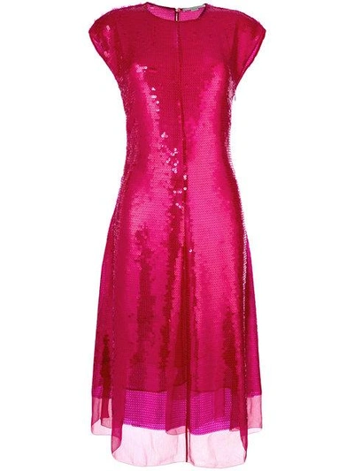 Shop Stella Mccartney Addison Dress In Pink & Purple