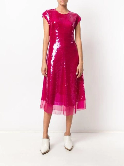 Shop Stella Mccartney Addison Dress In Pink & Purple