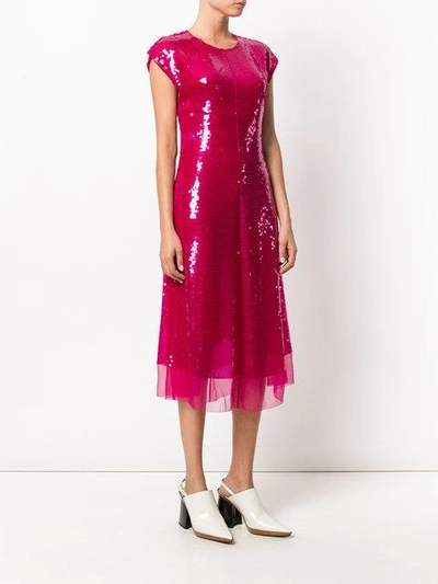 Shop Stella Mccartney Addison Dress In Pink & Purple