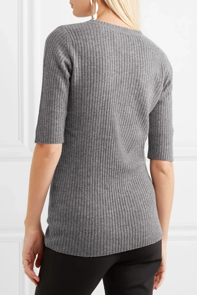 Shop Georgia Alice Freeway Ribbed Wool And Cashmere-blend Top