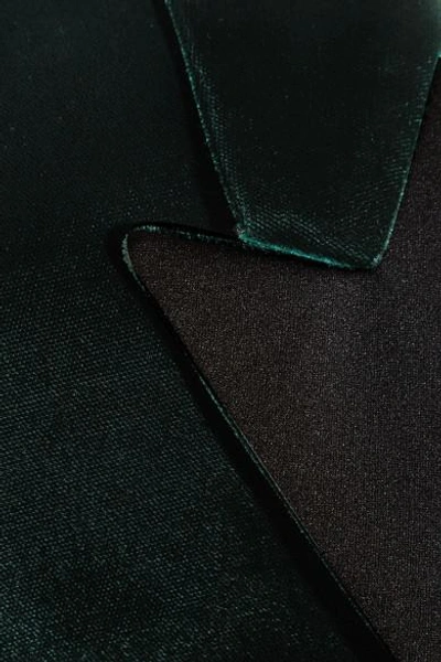 Shop Saint Laurent Satin-trimmed Velvet Tuxedo Blazer