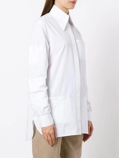 Shop Christopher Kane Touch Strap Shirt In White