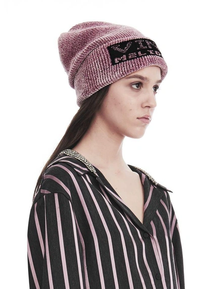 Shop Alexander Wang Vinly Meltdown' Jacquard Beanie In Black