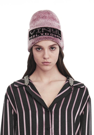 Shop Alexander Wang Vinly Meltdown' Jacquard Beanie In Black