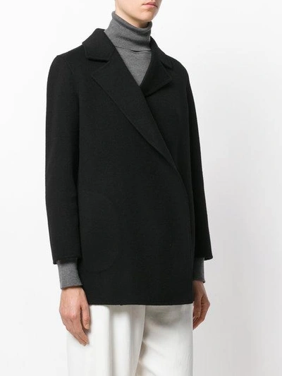 Shop Theory Concealed Front Coat - Black