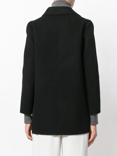 Shop Theory Concealed Front Coat - Black