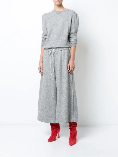 Shop Adam Lippes Luxe Jersey Culottes With Drawstring Waist