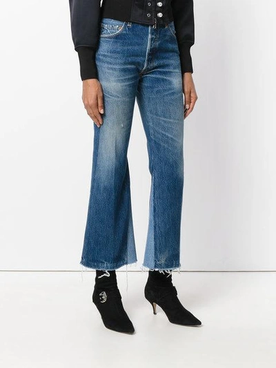 Shop Re/done High Rise Cropped Jeans - Blue