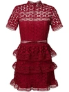 SELF-PORTRAIT tiered ruffle dress,SP15037RED12140248