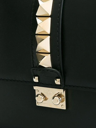 Shop Valentino Large Glam Lock Bag In Black