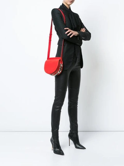 Shop Givenchy Infinity Saddle Bag In Red