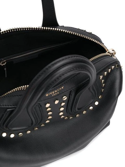 Shop Givenchy Antigona Flat Stud Tote Bag In Black