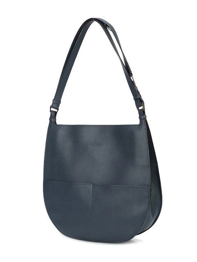 Shop Valextra Hobo Shoulder Bag - Blue