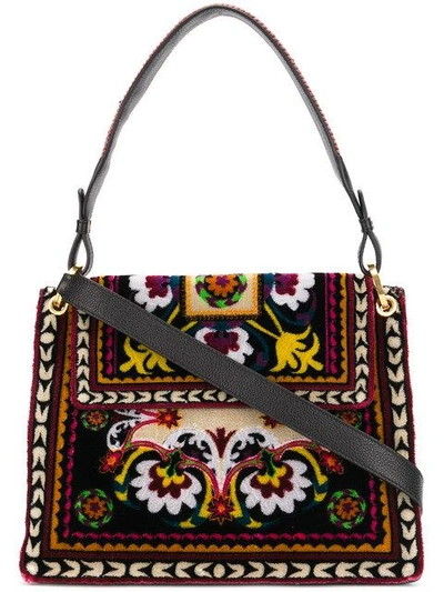 Shop Etro Folk Print Shoulder Bag - Multicolour