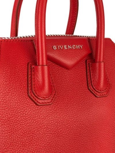 Shop Givenchy Mini Red Antigona Shoulder Bag