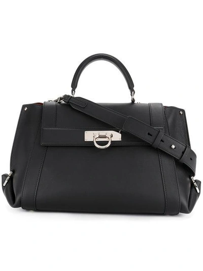 Shop Ferragamo Sofia Tote In Black