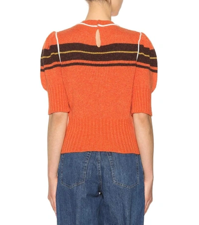 Shop Miu Miu Wool Sweater In Orange