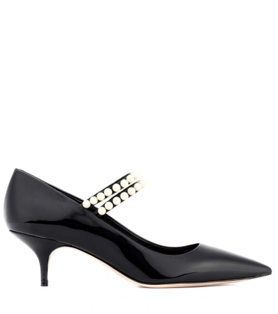 Shop Miu Miu Patent Leather Pumps In Black