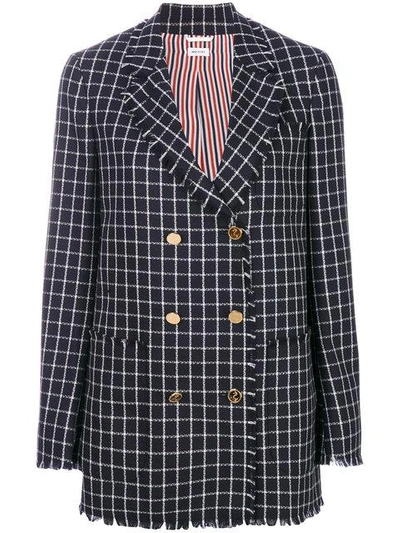 Shop Thom Browne Double Breasted Jacket