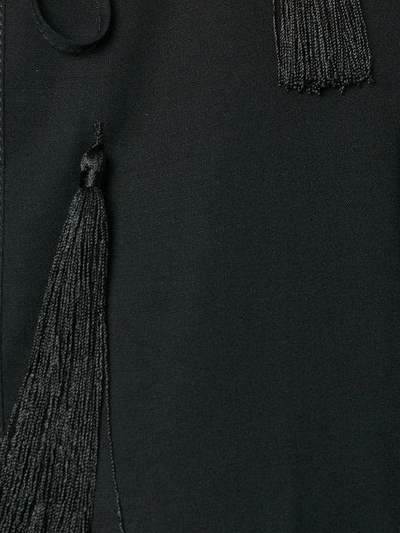 Shop Saint Laurent Tassel Detail Blouse - Black