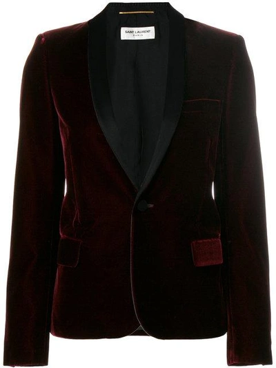 Shop Saint Laurent Velvet Blazer