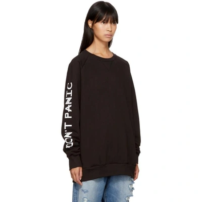 Shop Baja East Black 'don't Panic' Sweatshirt